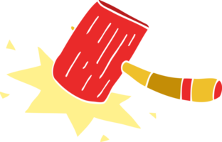 cartoon doodle mallet png