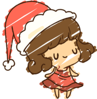 Festive Woman Chalk Drawing png