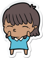 sticker of a cartoon woman png