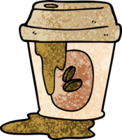 unordentlicher Kaffeetassen-Cartoon png