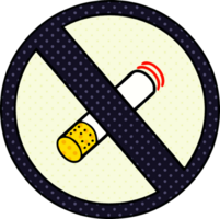 comic book style cartoon of a no smoking allowed sign png