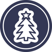 christmas tree circular icon symbol png