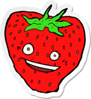 sticker of a cartoon strawberry png