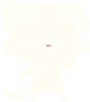 chien de dessin animé mignon style plat couleur png