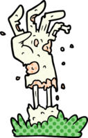 gruseliger Zombie-Hand-Cartoon png