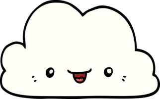 linda nube de dibujos animados png