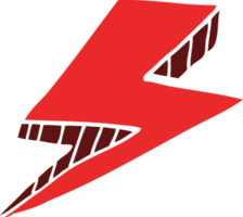 cartoon doodle lightning bolt png