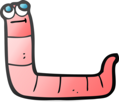 hand drawn cartoon worm png