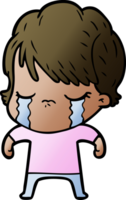 cartoon woman crying png