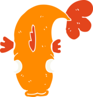 pesce cartone animato in stile piatto a colori png