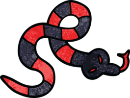 cartone animato scarabocchio velenoso serpente png