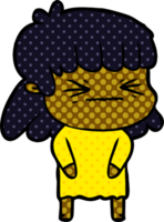 Cartoon wütendes Mädchen png