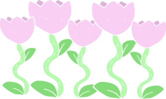 platt Färg illustration av blommor png