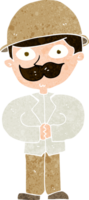 dessin animé, homme, dans, chapeau safari png