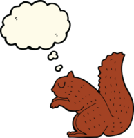 cartoon squirrel with thought bubble png