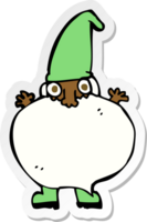 sticker of a cartoon tiny santa png