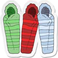 sticker of a cartoon sleeping bags png