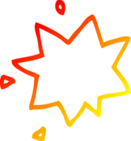 warm gradient line drawing of a cartoon explosion symbol png