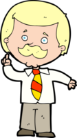 Cartoon-Newsreader-Mann mit Idee png