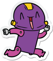 sticker van een tekenfilmrobot png