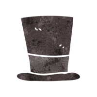 hand retro cartoon top hat png