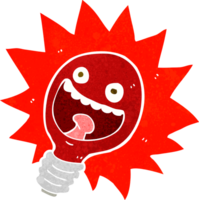 bombilla roja de dibujos animados png