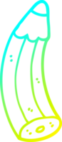 cold gradient line drawing of a cartoon pencil png