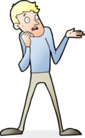 cartoon nervous man png