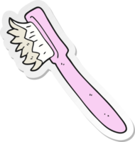 autocollant d'une brosse à dents de dessin animé png