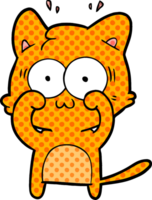 cartoon surprised cat png