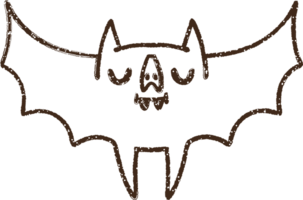 Halloween Bat Charcoal Drawing png