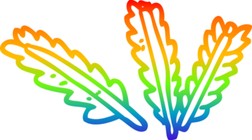 rainbow gradient line drawing of a cartoon ears of corn png