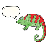 hand speech bubble textured cartoon chameleon png