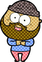 homme barbu de dessin animé png