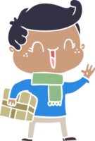 flat color style cartoon laughing boy png