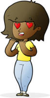 cartoon woman in love png