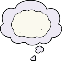 tecknad serie moln med trodde bubbla png