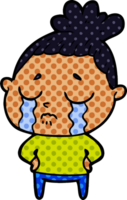 dessin animé femme qui pleure png