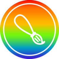 paint brush circular icon with rainbow gradient finish png