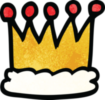 cartoon doodle gold crown png
