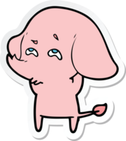 sticker van een cartoonolifant die zich herinnert png