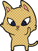 gato de desenho animado confuso png