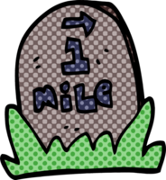 cartoon doodle mile marker png