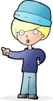 cartoon pointing man wearing hat png