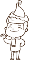 dibujo al carboncillo del hombre de navidad png