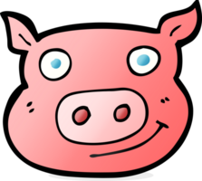 visage de cochon dessin animé png