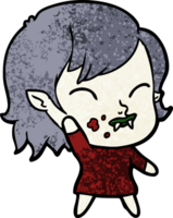 Cartoon-Vampir-Mädchen mit Blut auf der Wange png