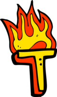 tecknad serie flammande brev png