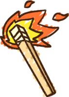 Burning Torch Chalk Drawing png