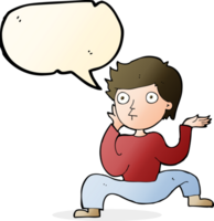 cartoon boy doing crazy dance with speech bubble png